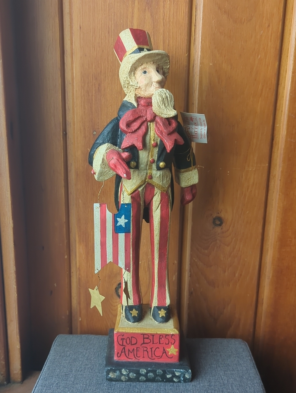 House Of Hatten Patriotic Uncle Sam Figurine - Red, White & Blue 1992
